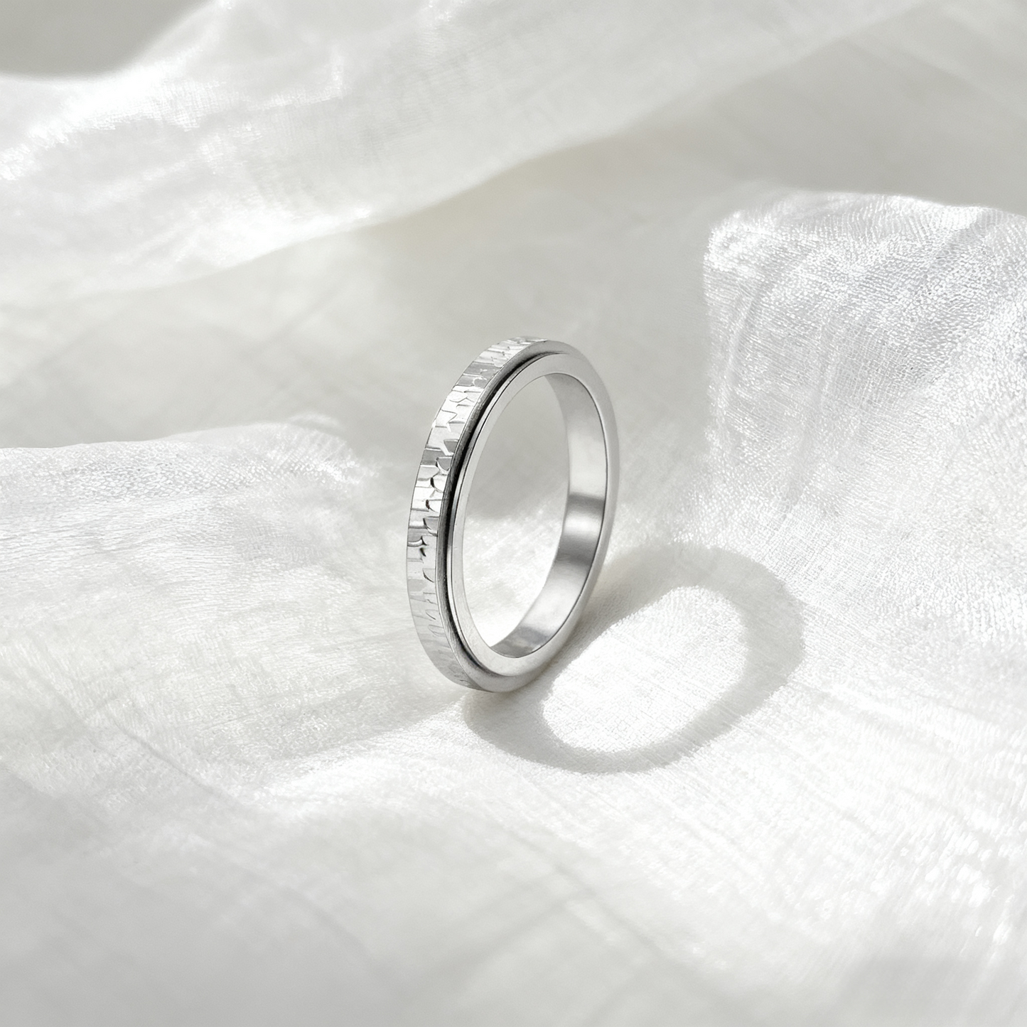 Slim Fidget Spinner Ring in 3mm for Women