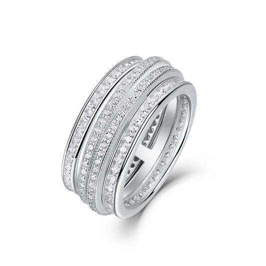 This iced out double spinner ring is showing in the white background