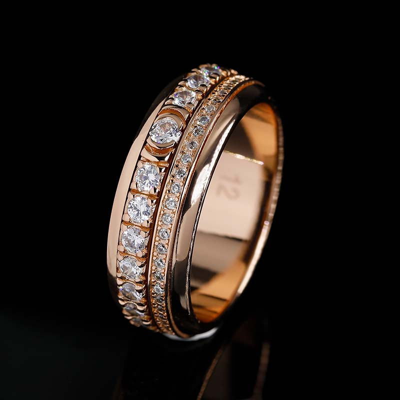 Left side of Asymmetry Spinner Fidget Ring RG
