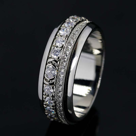 Left side of Asymmetry Spinner Fidget Ring WG