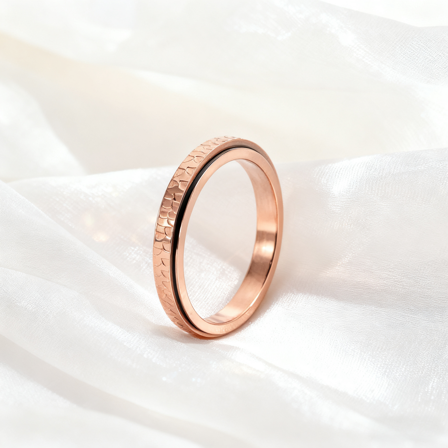 Slim Fidget Spinner Ring in 3mm for Women